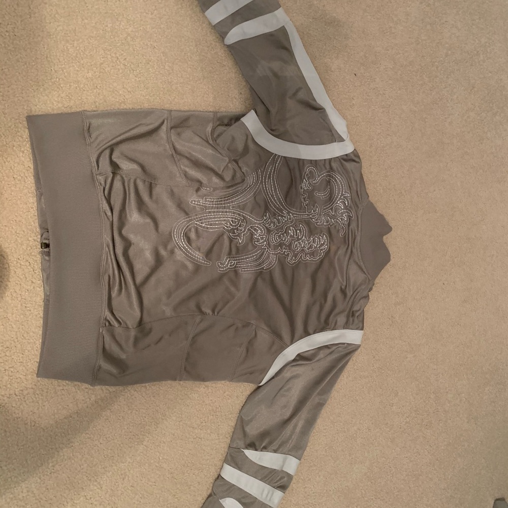 GREAT condition metallic silver zip up nike jacket